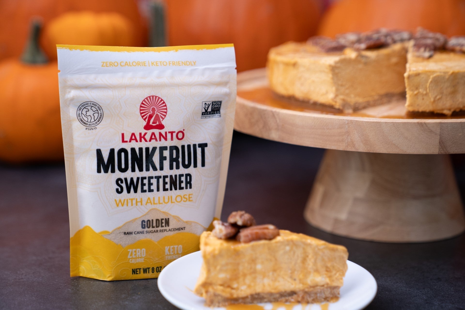 Tarta de queso y calabaza sin horno con alulosa
 &ndash; Copyright Saraya USA, Inc. DBA Lakanto