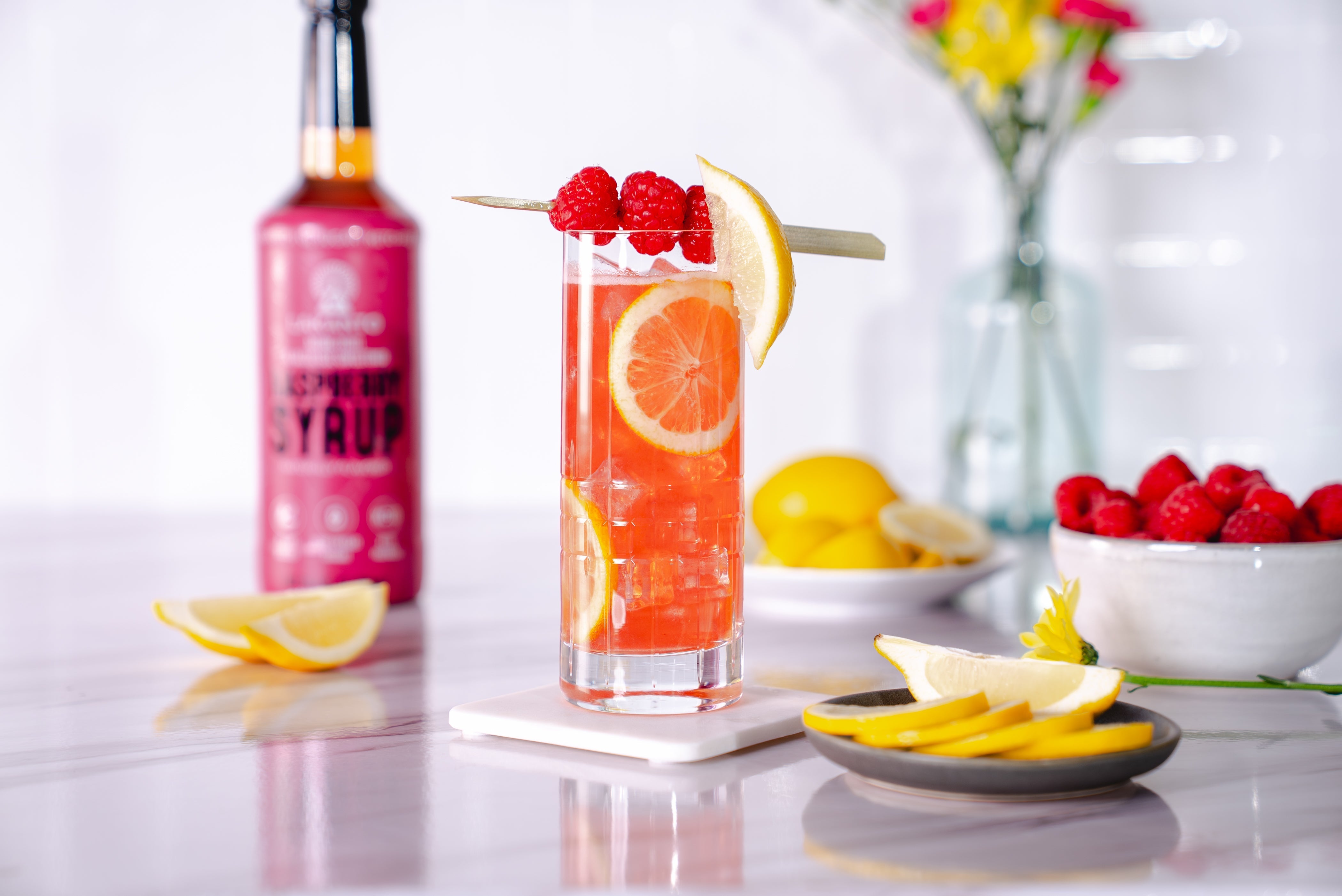 Raspberry Lemon Fizz: Refreshing Mocktail Recipe - Lakanto