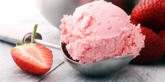 Keto Strawberry Ice Cream (no churn)