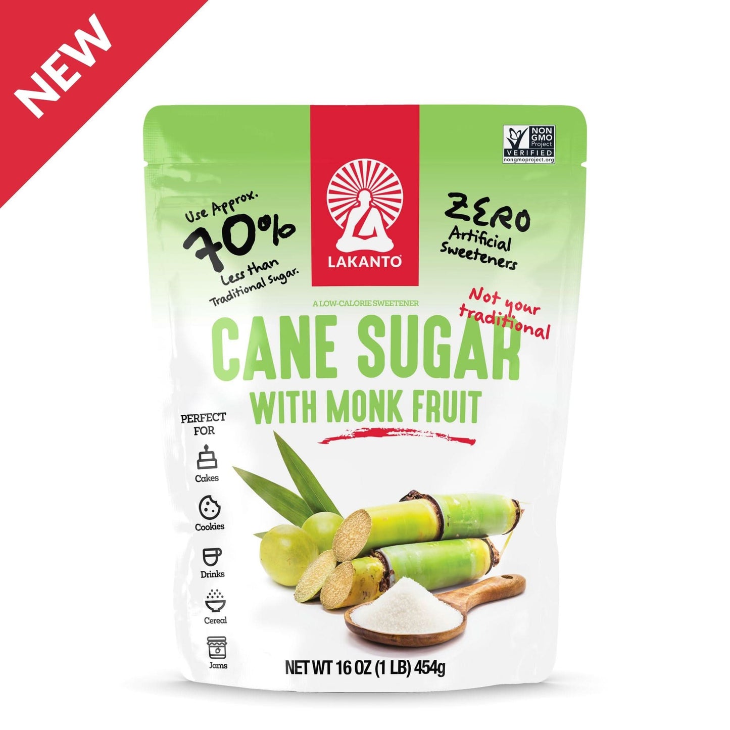 Lakanto Cane Sugar with Monkfruit 16oz
