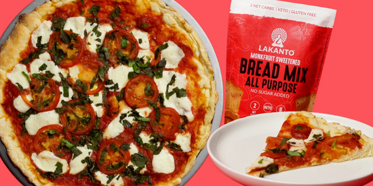 Photo of Keto Margherita Pizza (with Lakanto Bread Mix) recipe by Lakanto