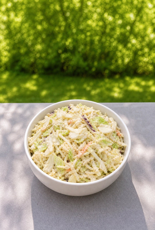 Lower-Sugar Creamy Coleslaw