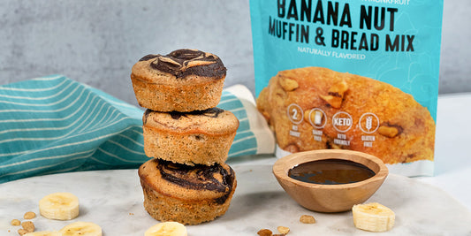 Sugar Free Suntella Banana Swirl Muffins Recipe