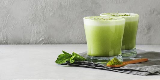 Sugar Free, Keto Matcha Mint Green Smoothie Recipe
