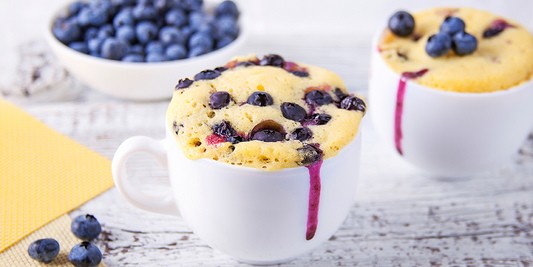 No Added Sugar Blueberry Muffin Mix Mug Cake Recipe