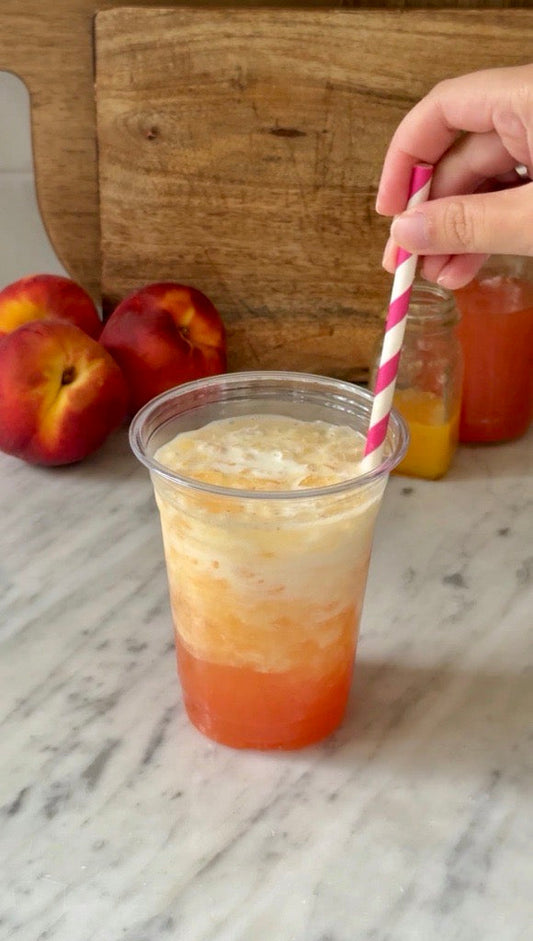 Peaches and Cream Dirty Soda