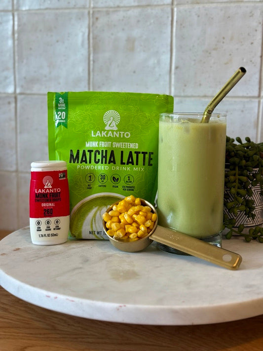 Matcha Latte with Sweet Corn Cream