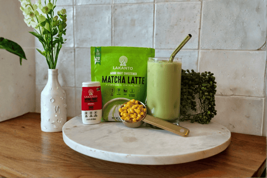 Matcha Latte with Sweet Corn Cream