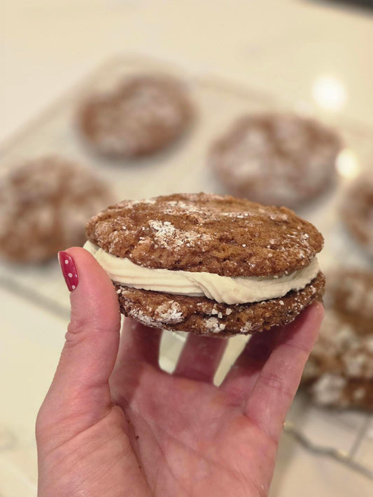 Coconut Crinkle Cookie Sandwiches using Lakanto Coconut Sugar and Monk Fruit