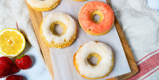 Keto Donuts with Strawberry & Vanilla Sugar Free Glaze Recipe