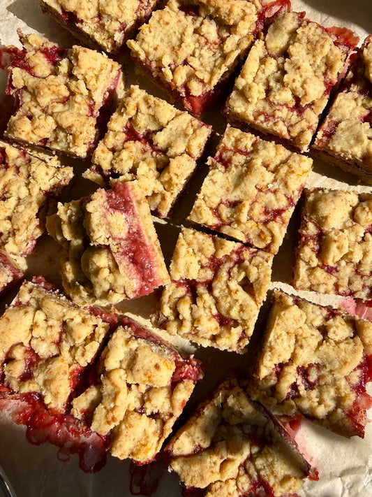 Strawberry Orange Crumb Bars