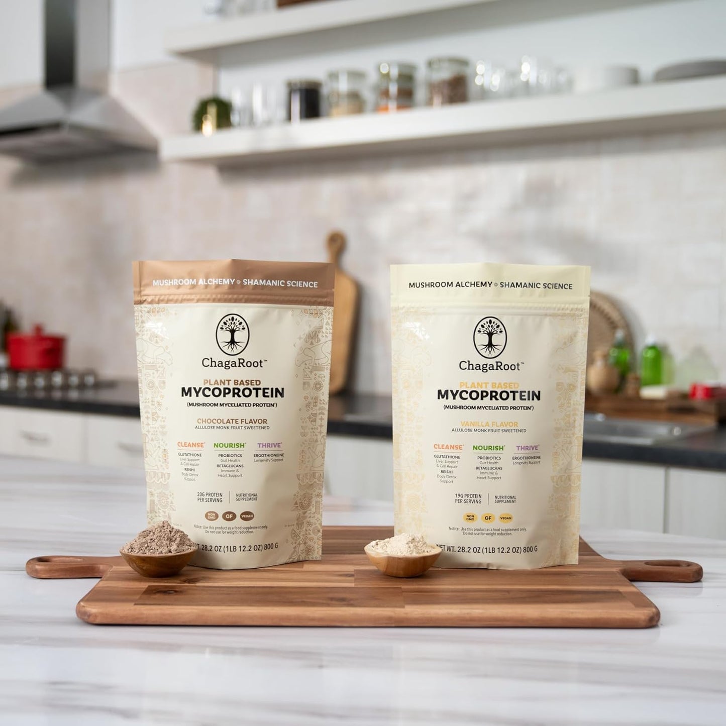 ChagaRoot MycoProtein Products with Lakanto Sweetener