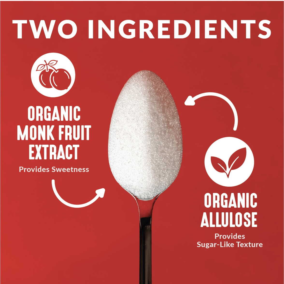 Organic Classic Monkfruit Sweetener with Allulose - White Sugar Replacement