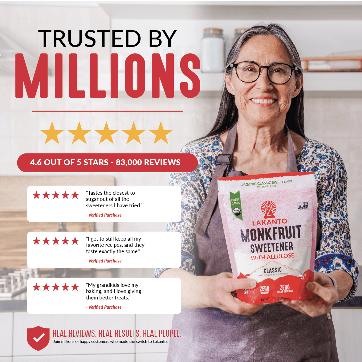 Organic Classic Monkfruit Sweetener with Allulose - White Sugar Replacement