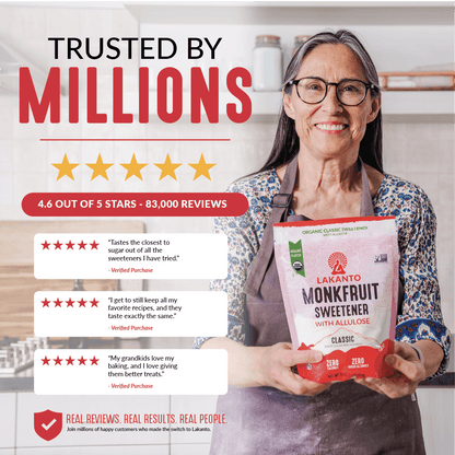 Organic Classic Monkfruit Sweetener with Allulose - White Sugar Replacement