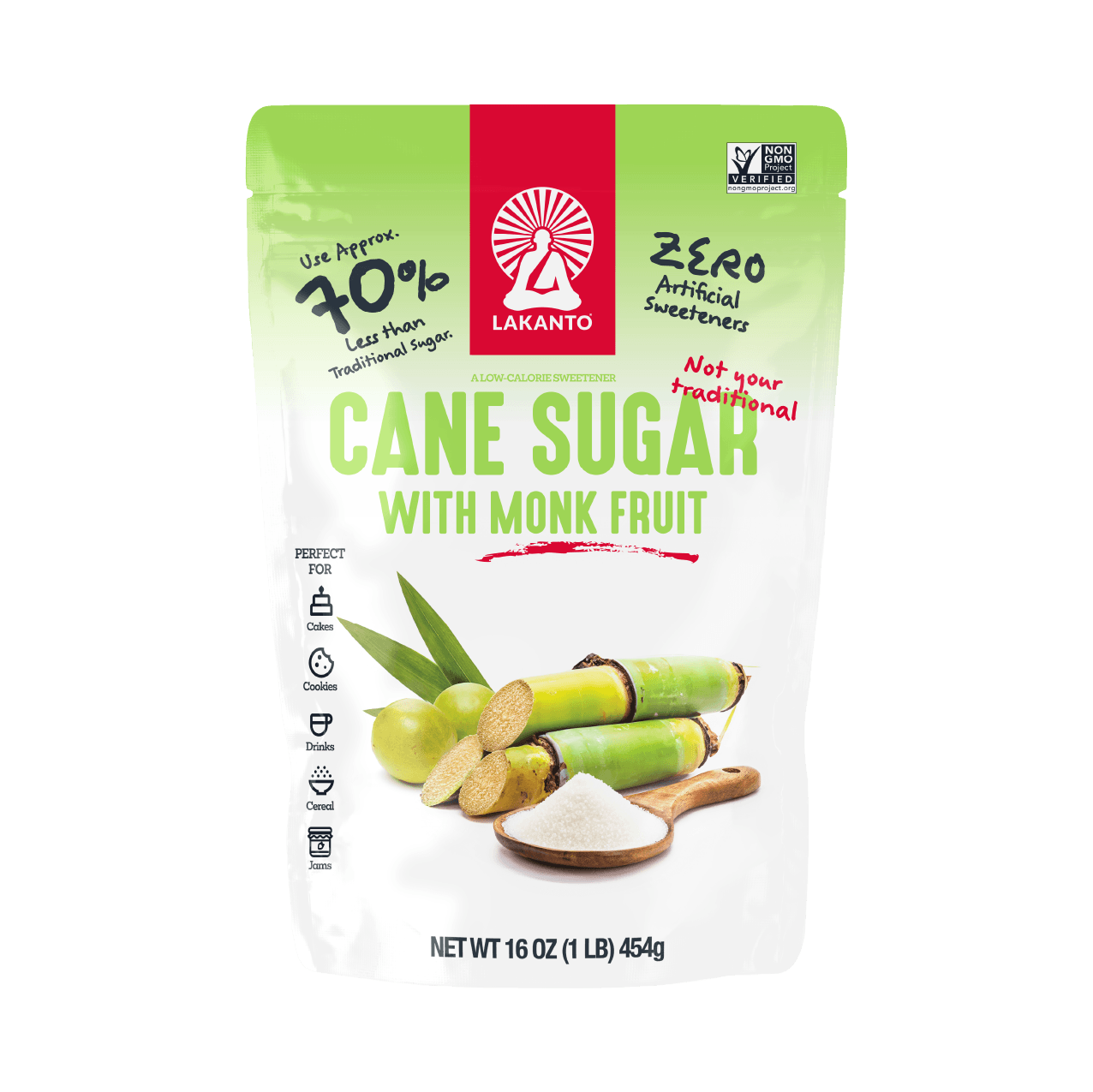Cane Sugar with Monk Fruit
