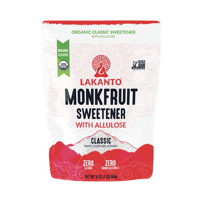 Organic Classic Monkfruit Sweetener with Allulose - White Sugar Replacement