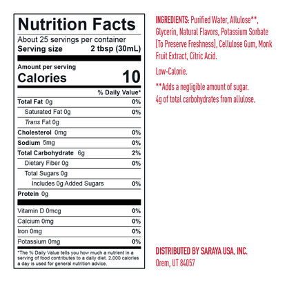 Jarabe saborizante simple sin azúcar 