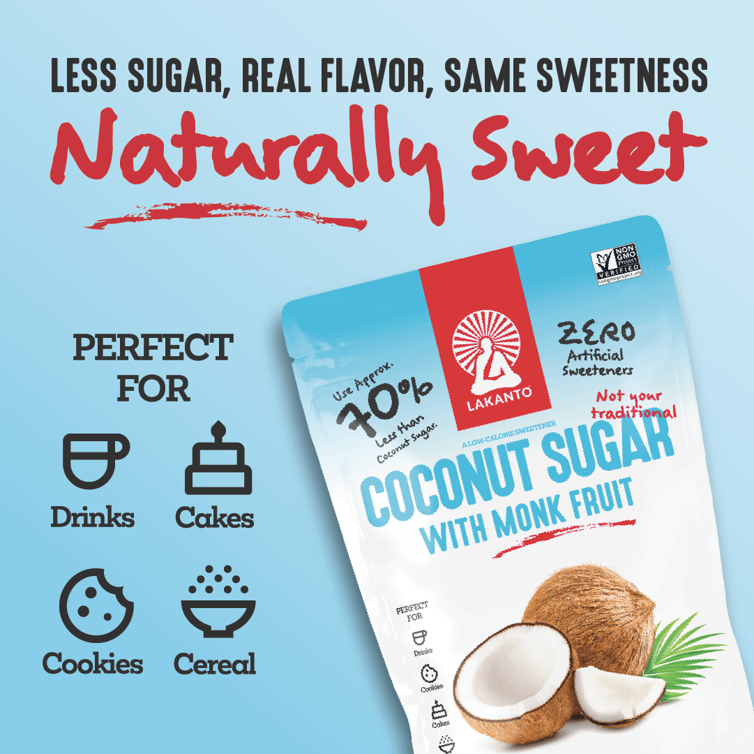 Coconut Sugar with Monkfruit Sweetener (Reduced Sugar)
