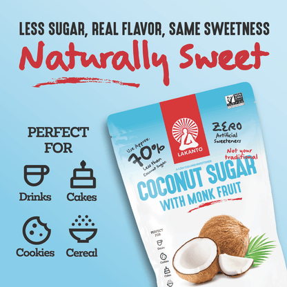 Coconut Sugar with Monkfruit Sweetener (Reduced Sugar)