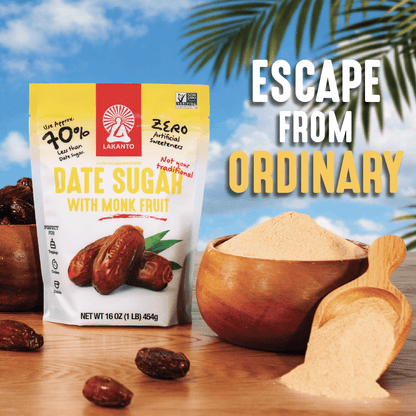 Date Sugar with Monk Fruit Sweetener (Reduced Sugar)