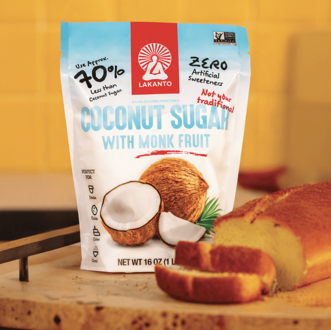 mementa coconut palm sugar Coconut Sugar with Monk Fruit 16oz – Lakanto USA