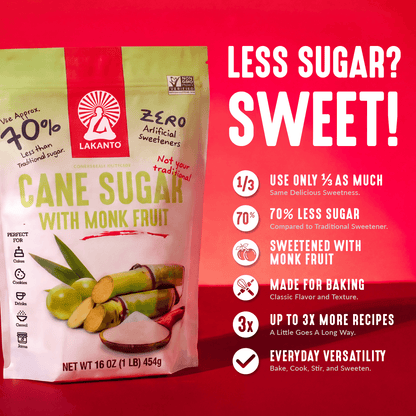 Cane Sugar with Monk Fruit