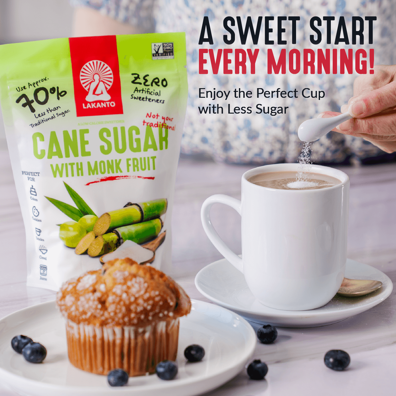 Cane Sugar with Monk Fruit