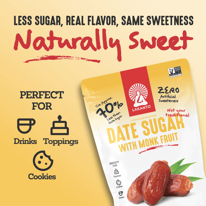 Date Sugar with Monkfruit Sweetener (Reduced Sugar)
