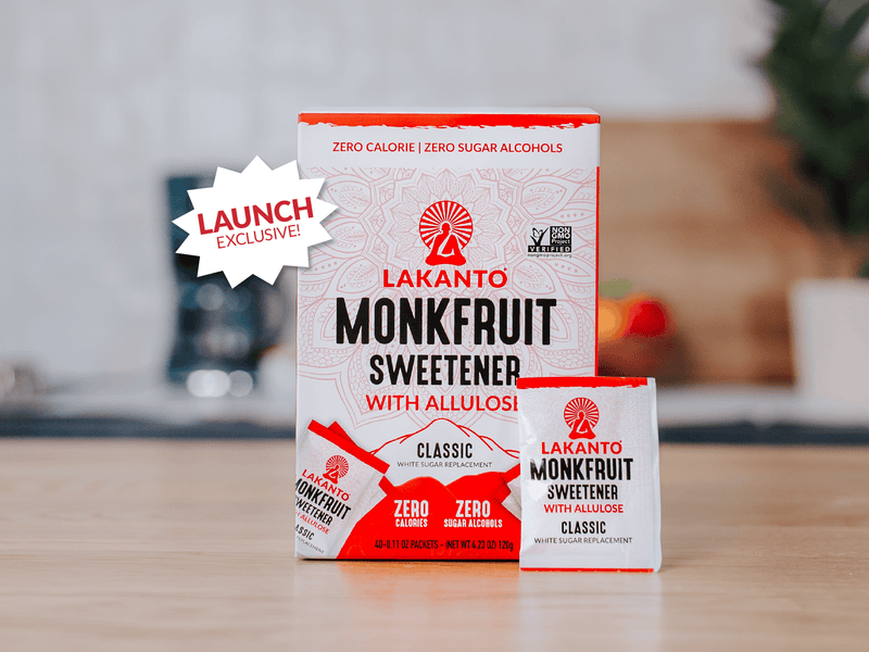 Allulose and Monkf Fruit Sweetener Sachets