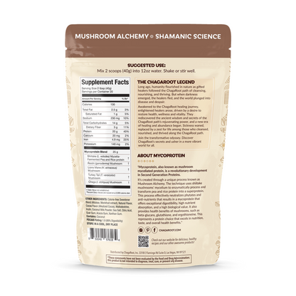 ChagaRoot MycoProtein Products with Lakanto Sweetener