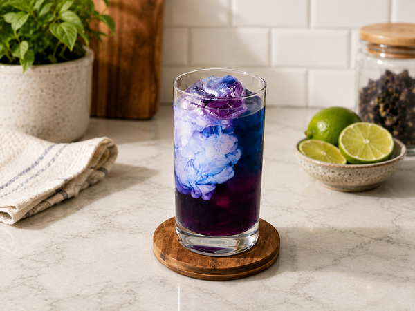 Sugar-Free Iced Butterfly Tea Latte