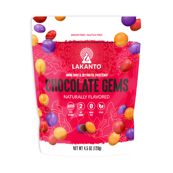 SugarFree Chocolate Gems Chocolate snacks in a candy shell Lakanto