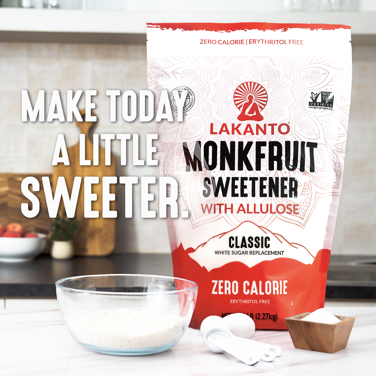 Classic Monkfruit Sweetener with Allulose - White Sugar Replacement ...