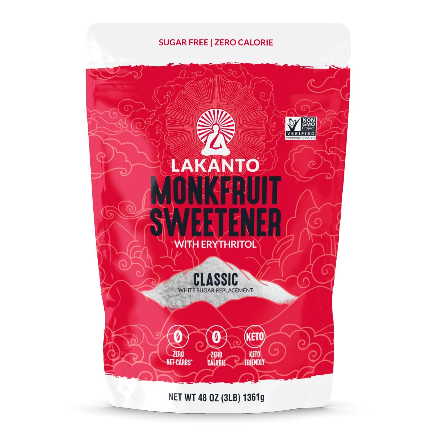 Lakanto Classic Monk Fruit Sweetener with Erythritol (3 lb)