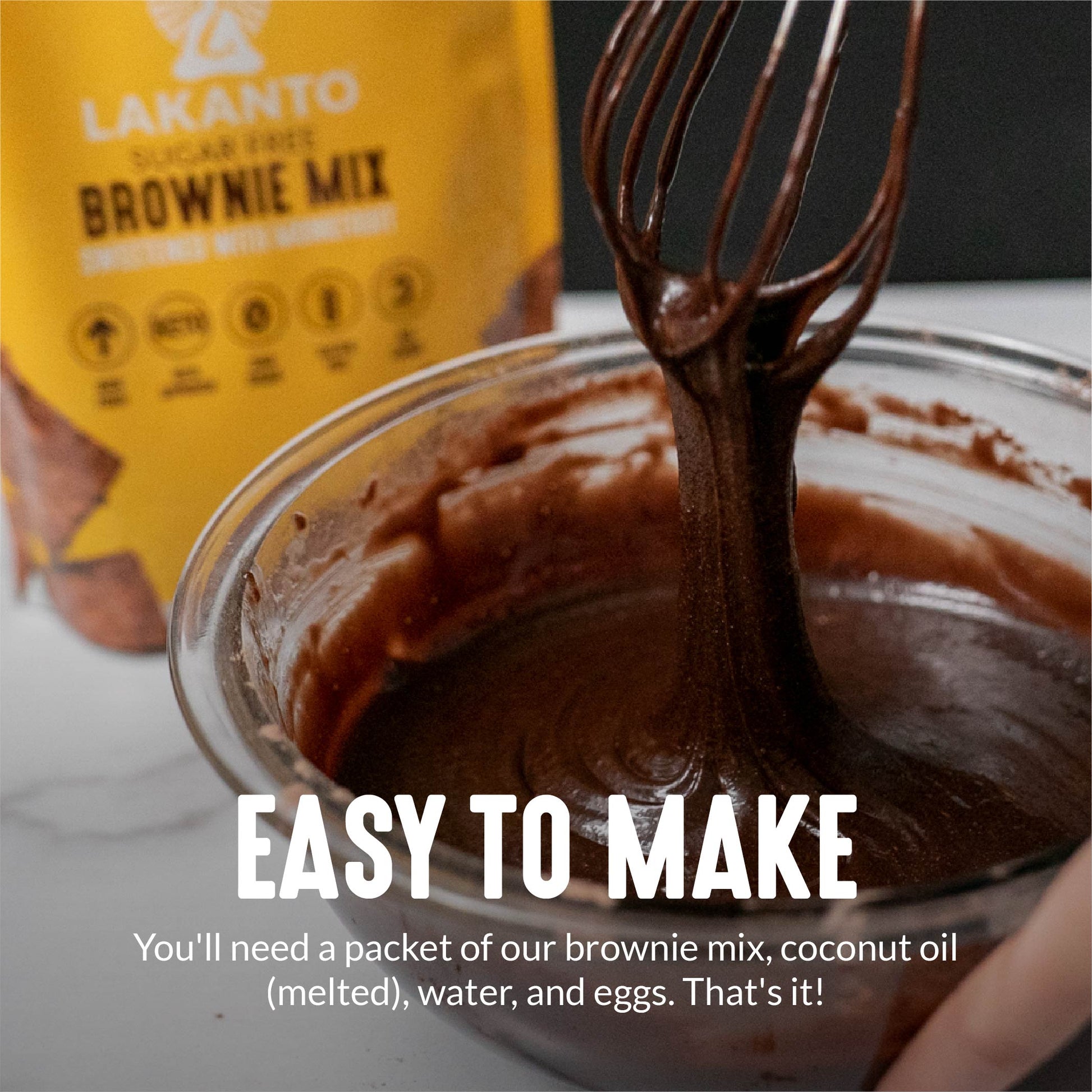 How to bake with Lakanto Brownie Mix