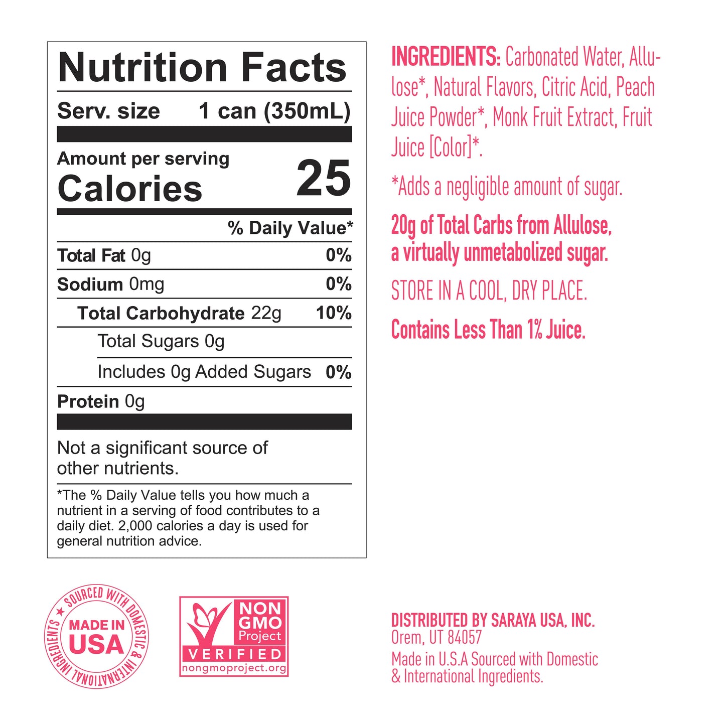 Sparkling Nonalcoholic Mocktail, Peach Bellini