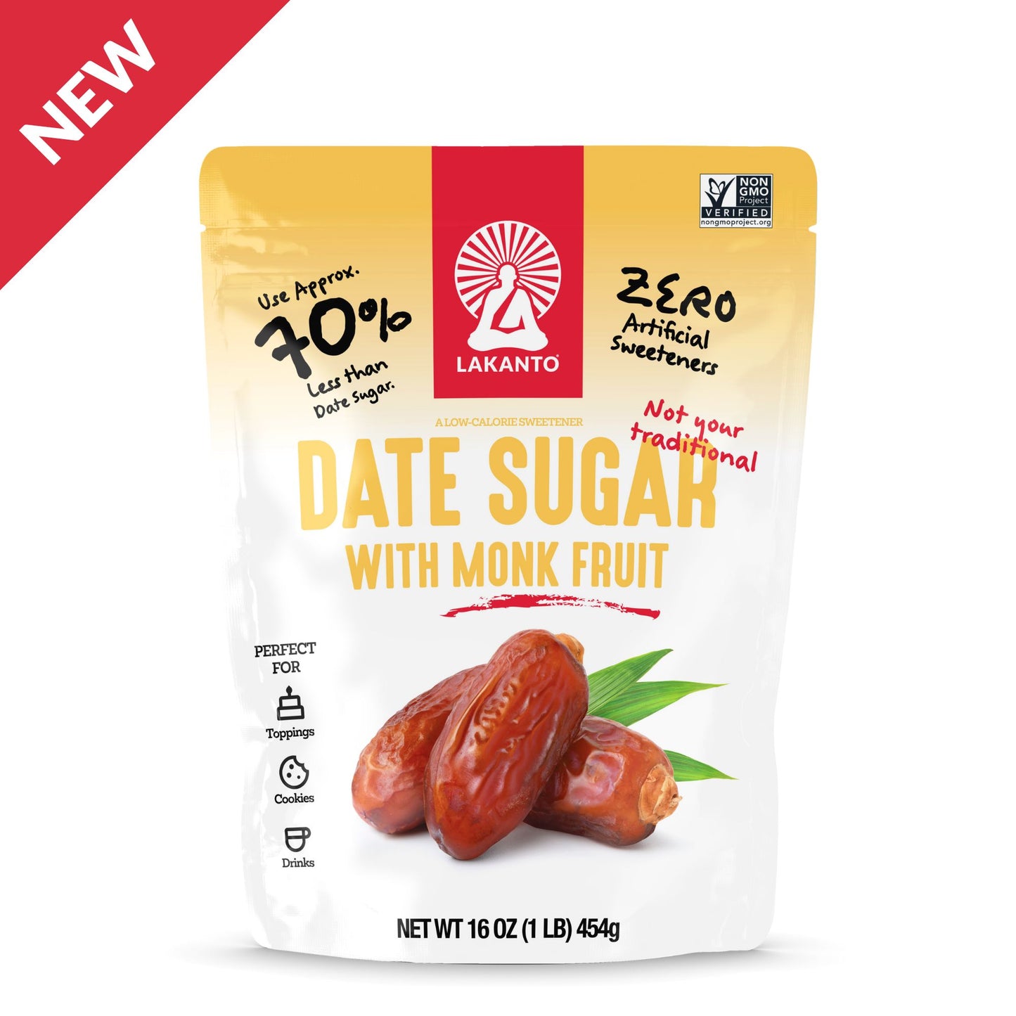 Date Sugar with Monkfruit Sweetener (Reduced Sugar)