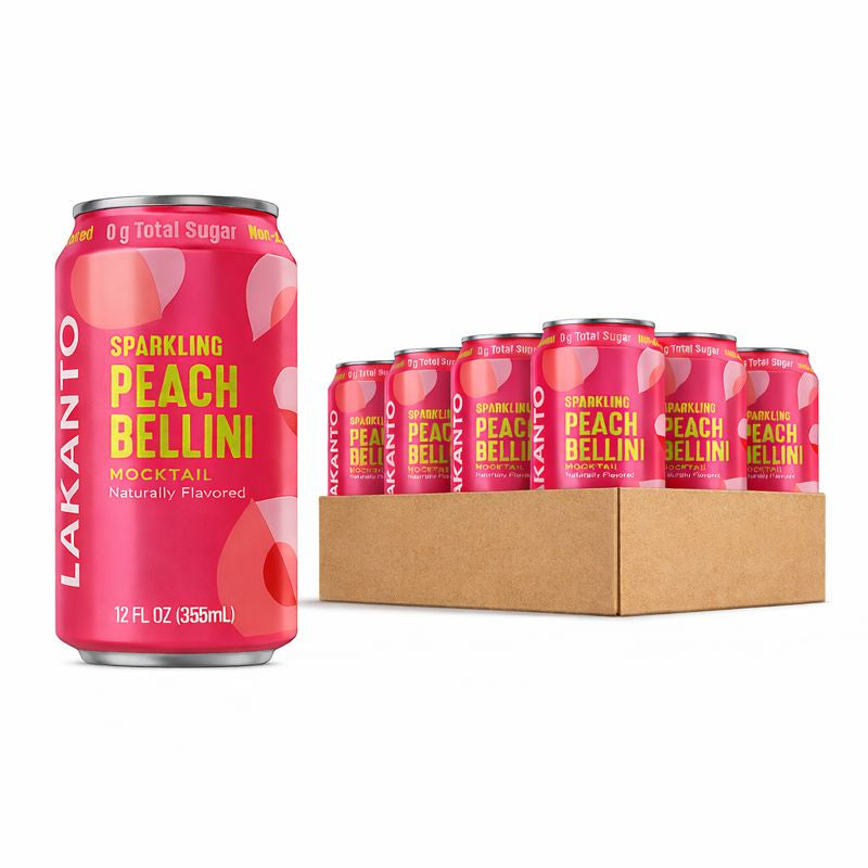 Sparkling Nonalcoholic Mocktail, Peach Bellini