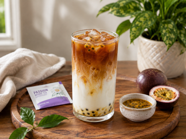 Passion Fruit Iced Tea Latte