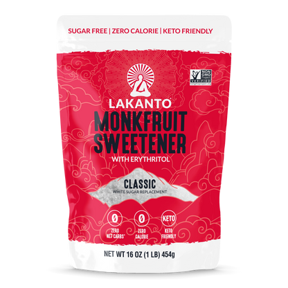 Classic Monkfruit and Erythritol Sweetener - White Sugar Replacement