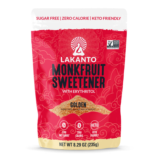 Golden Monkfruit and Erythritol Sweetener - Raw Cane Sugar Replacement