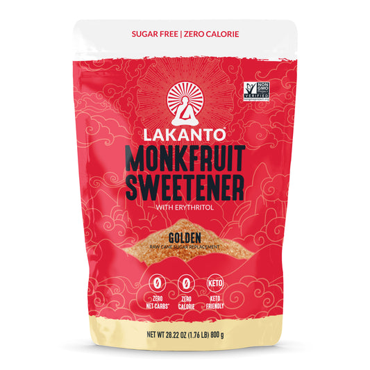 Golden Monkfruit and Erythritol Sweetener - Raw Cane Sugar Replacement