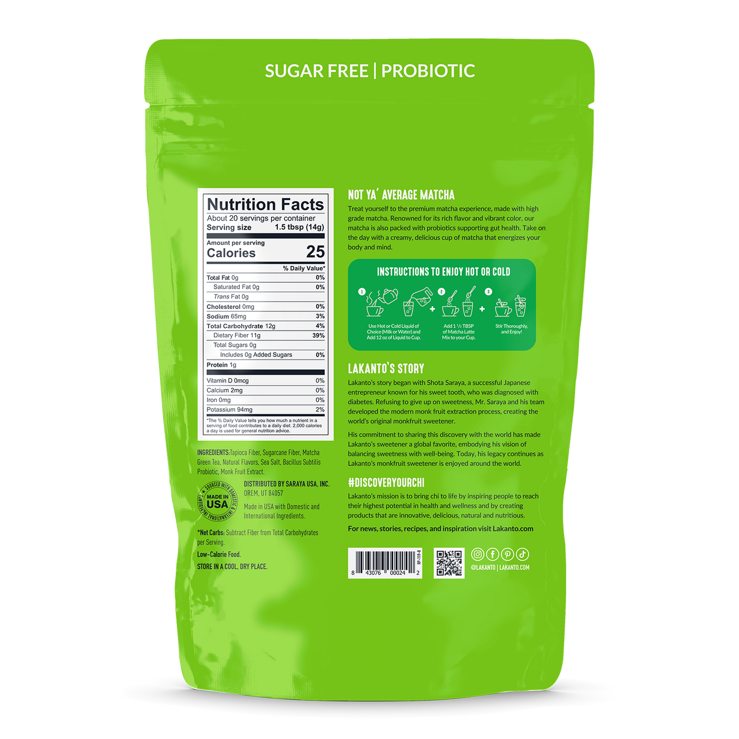 Sugar-Free Matcha Latte Drink Mix
