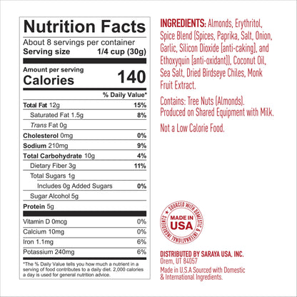 Lakanto Sweet and Savory Almonds Cajun Style
