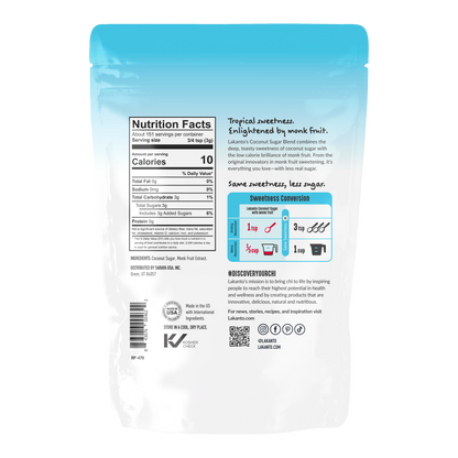 Coconut Sugar with Monkfruit Sweetener (Reduced Sugar)