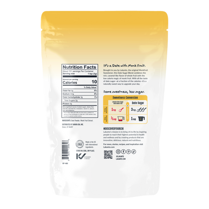 Date Sugar with Monkfruit Sweetener (Reduced Sugar)
