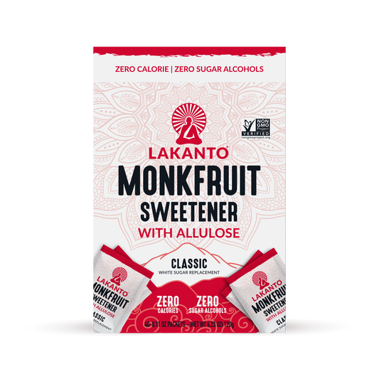 Classic Monkfruit and Allulose 2:1 Sweetener Packets - White Sugar Replacement