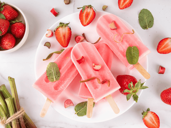 Strawberry Monk Fruit Popsicles