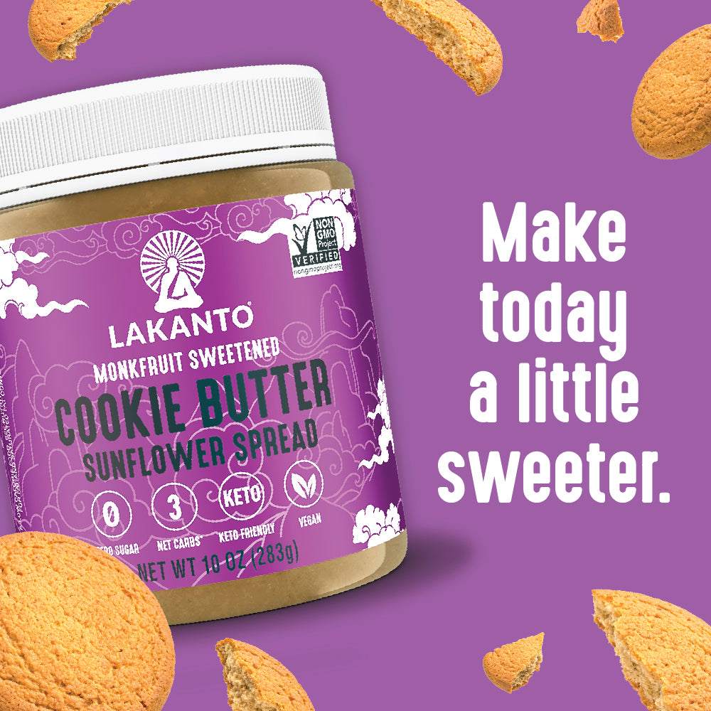 Make today a little sweeter with Lakanto Cookie Butter Sunflower Spread